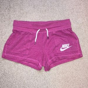 Pink Nike sweatshorts